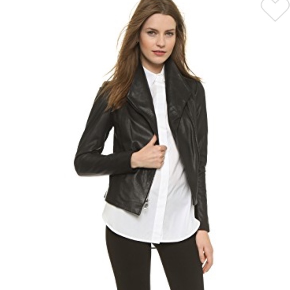 Vince Scuba Leather Jacket Jackets Coats